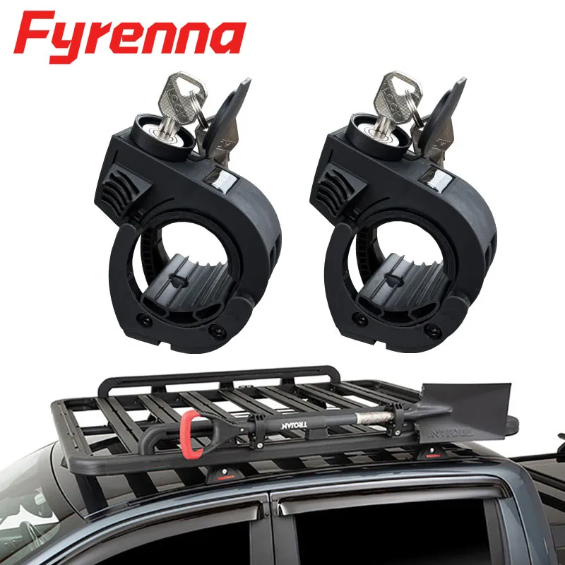 

2PCS Ax Holder Kit for SUV Truck Boat Side Rack Oar Paddle Quick Release Brackets A Pair of Shovel Clamp for Car Roof Rack Mount