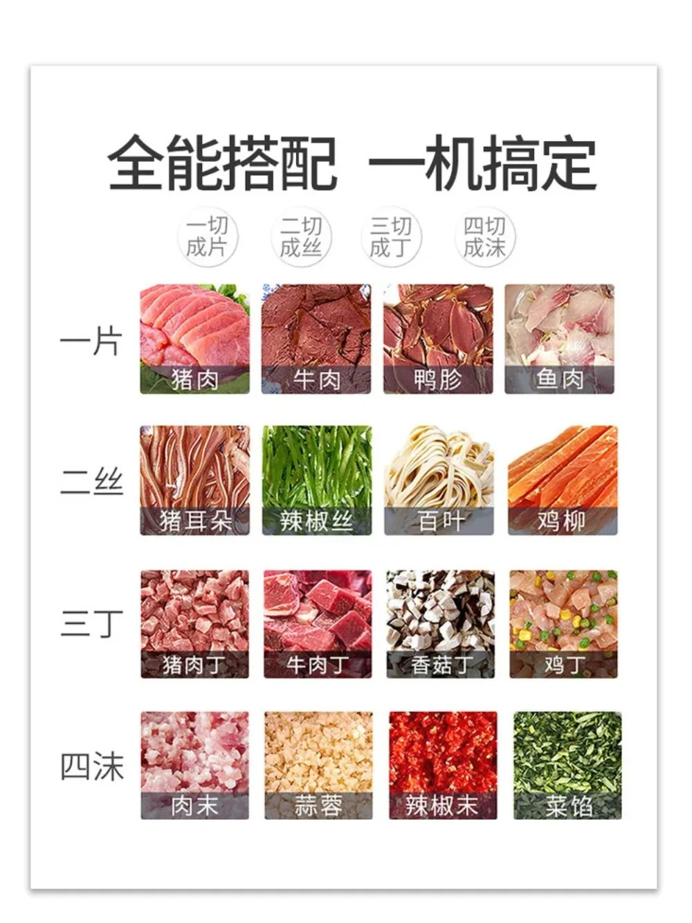 Meat cutter Commercial automatic slicing, shredding, vegetable cutter Electric stainless steel mince