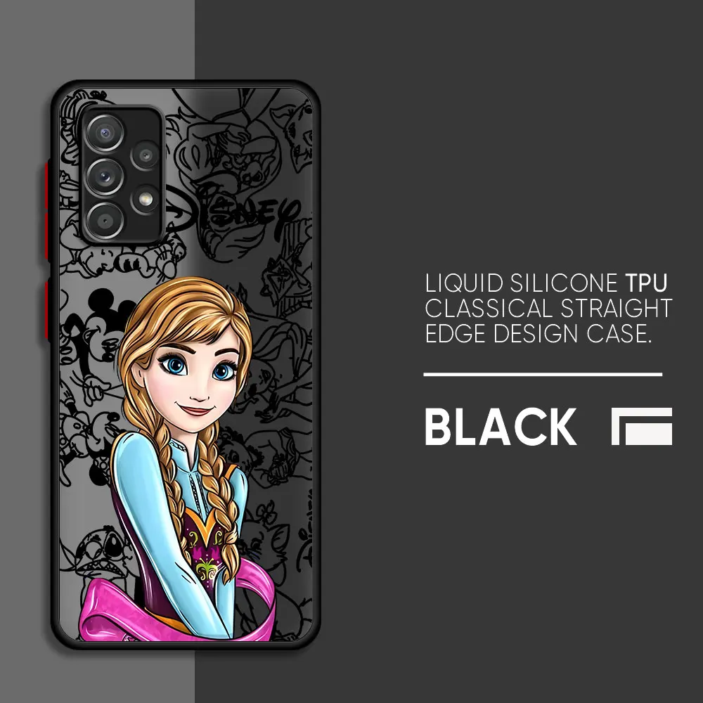 Disney Princess Phone Case for Samsung Galaxy A22 A72 A14 A13 A34 A33 A73 A23 A32 A52 A12 A24 A54 A53 Funny Cover