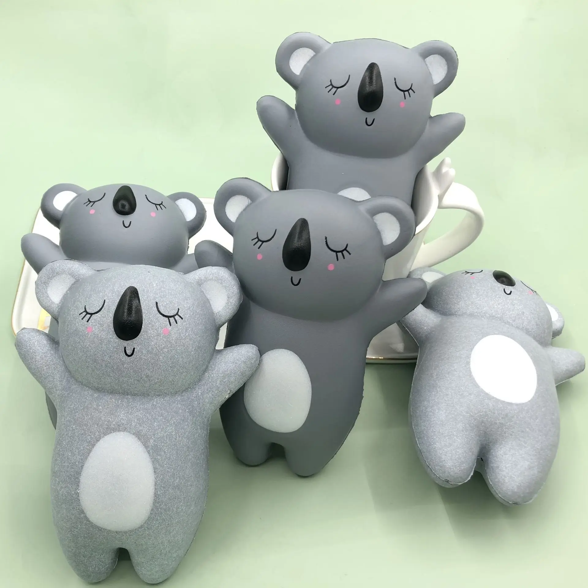 

New Cartoon Cute Simulation Koala Slow Rebound Toys Children Venting Decompress Squeeze Toys Pinch Music Fidget Toys