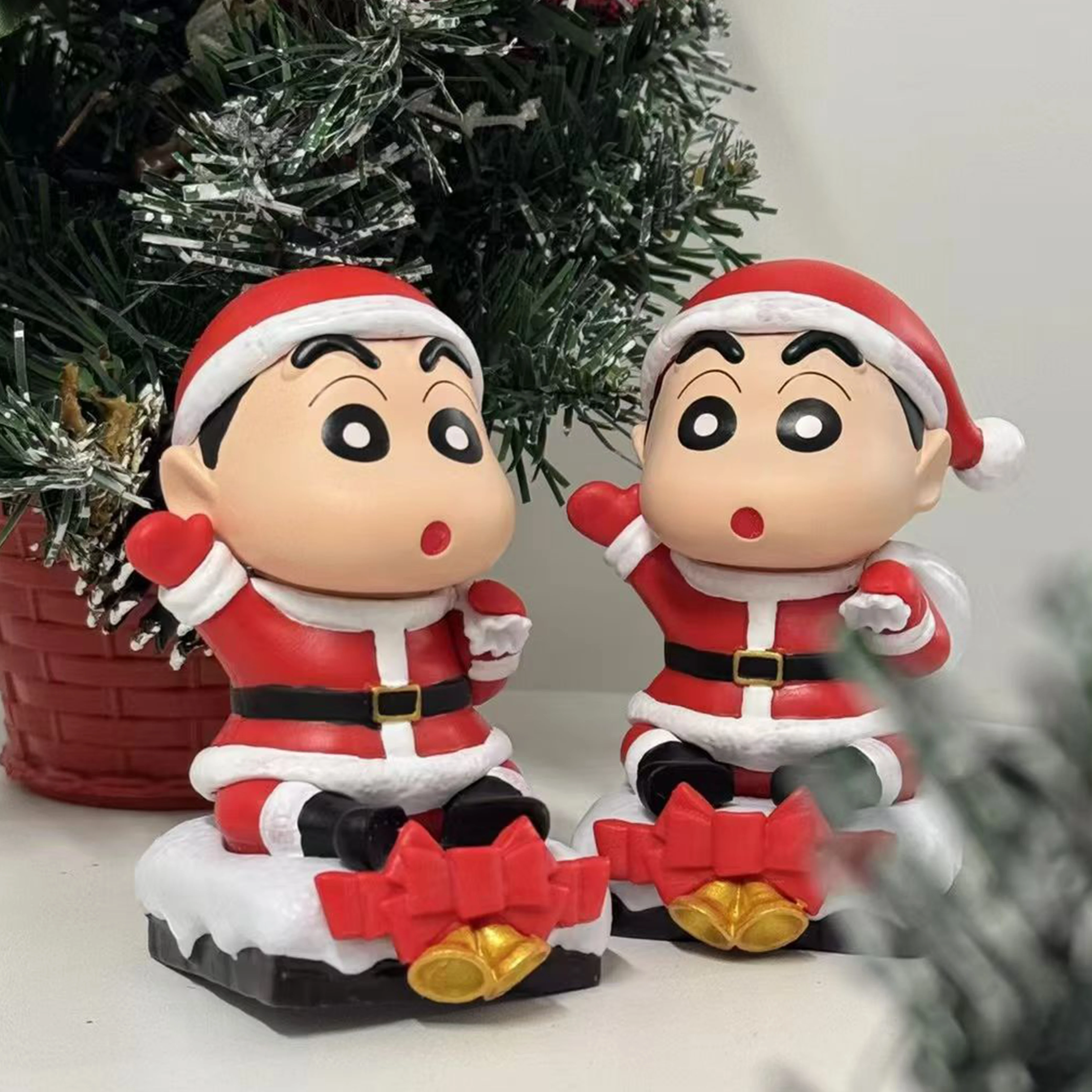 11 centimetri Anime Crayon Shin-Chan Figure Di Natale Figurine Nohara Shinnosuke Action Figures Pvc Q Versione Modello Collezione Giocattoli Regalo