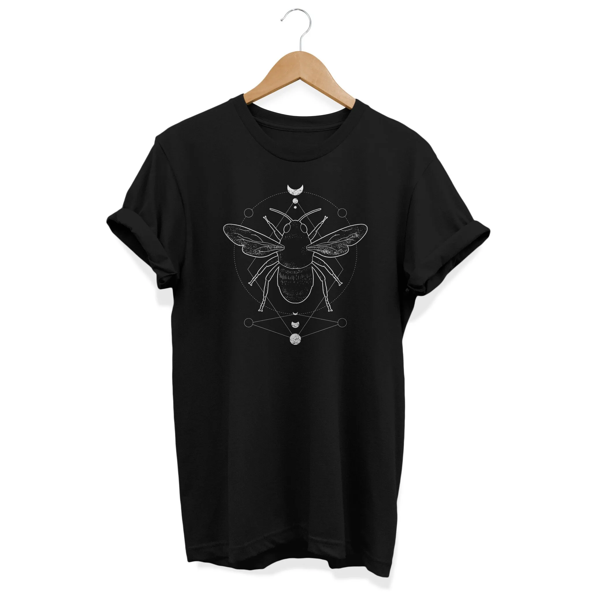 Bee Occult T Shirt Moon Phases Crescent Alternative Clothing Soft Grunge Clothes Gothic Outfit Edgy Fashion Witchy gift