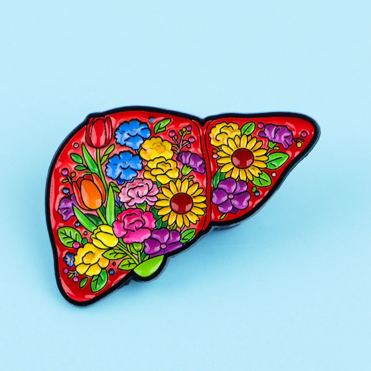Heart Enamel Pin Human Organs Brooch Pines Lapel Pins Badge on Backpack Fashion Jewelry Medical Student Doctor Accessories