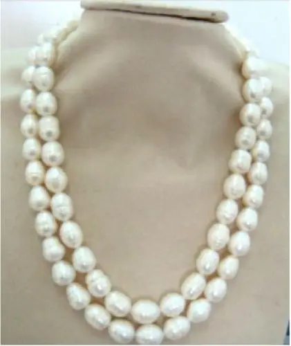 classic 10-12mm south sea baroque white pearl necklace 49 inch