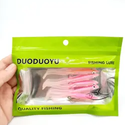 DUODUOYU 5PCS 장어 부드러운 플라스틱 낚시 미끼 2.6g/80mm 작은 바닷물 Isca 인공 크랭크베이트 소프트 낚시 태클