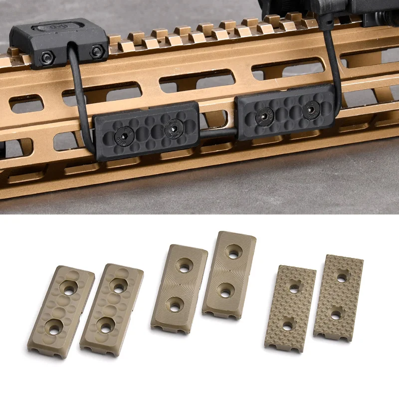 Wadsn 2PCS Tactical Mlok Keymod Rail Wire Cable Management System for PEQ DBAL-A2 Hunting Flashlight Switch Hand Guard Plastic