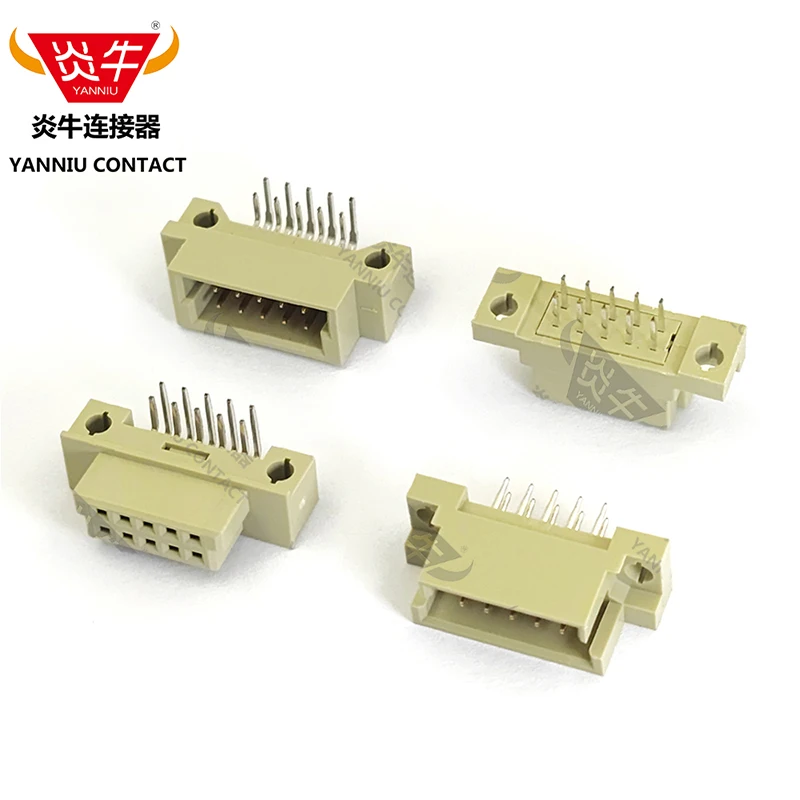 

50Pcs 210 2*5P 2Row5Pin DIN41612 Series DIN CONNECTOR 10PIN FEMALE RIGHT ANGLE PINS EUROPEAN SOCKET YANNIU