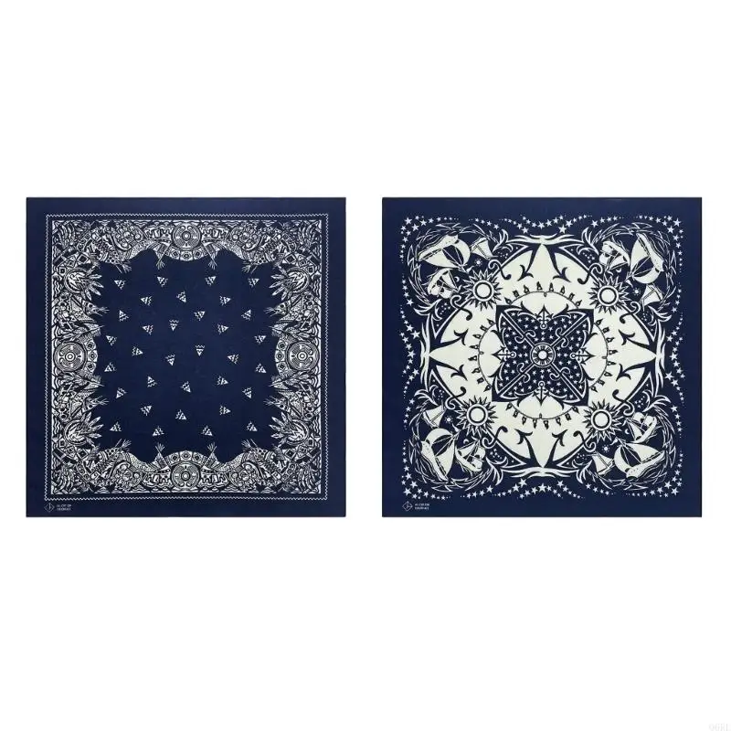 

Q6RE Classical Flower Headscarf Adult Unisex Bandana Hiphop Headscarf Head Kerchief