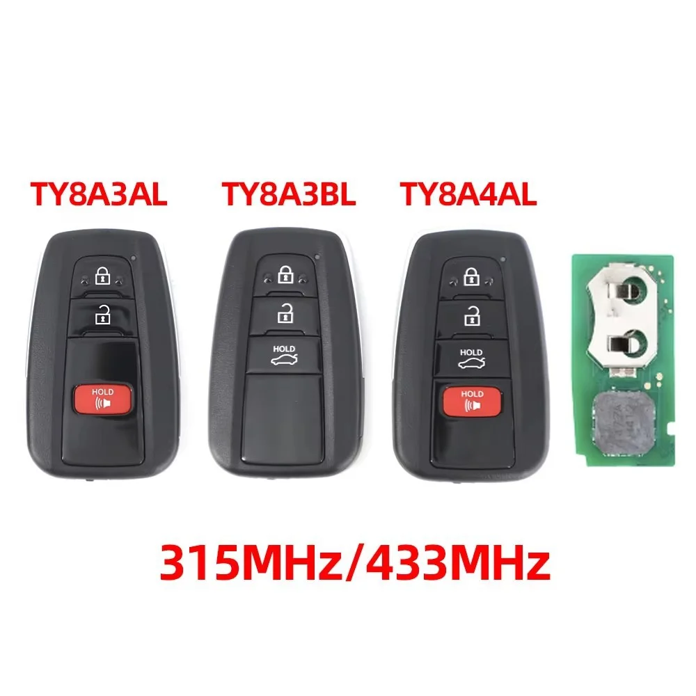 

For AUTEL IKEYTY8A3AL TY8A3BL TY8A4AL Universal Smart Remote Key 3 Buttons 315/433 MHz for Toyota for KM100 IM508 IM608