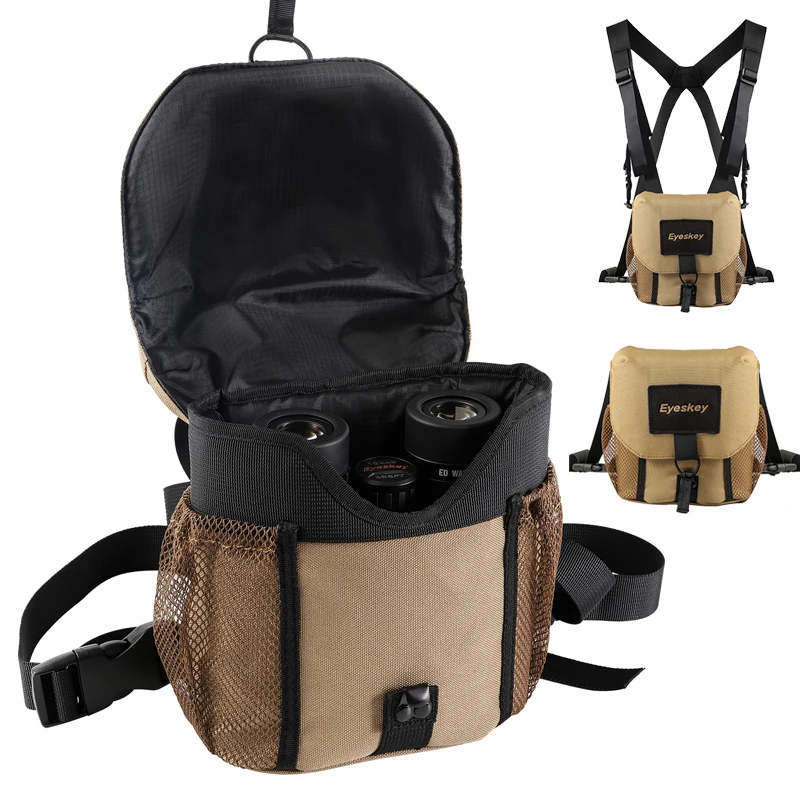 

Eyeskey Universal Binoculars Case/Bag with Harness, Provide Maximum Protection and Carrying Capacity Camera Chest Pack Bag