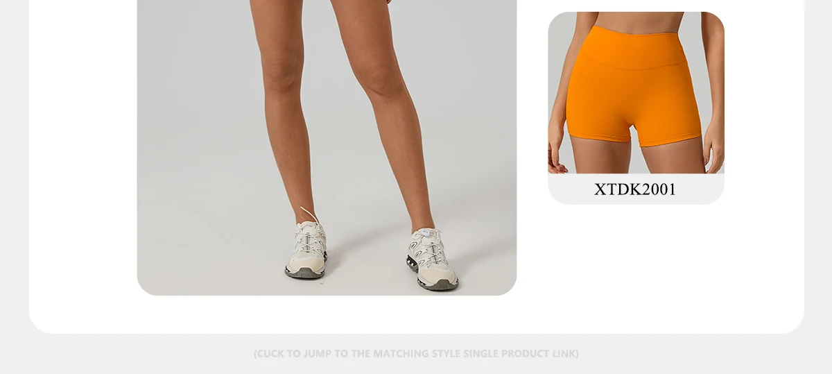 Hearuisavy Fitness-Set 2-teilig Damen Sport-BH mit Überkreuz-Rücken Yoga-BH Atmungsaktiv Schnelltrocknend Hochgeschnittene Enge Workout-Shorts – Detail 4