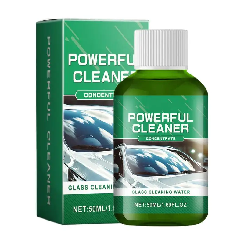 Car Window Cleaner Multi Purpose Cleaner 50ml Rain Fog Protection Safe Oil Film Cleaner Deep Cleaning For Cleans Car Window