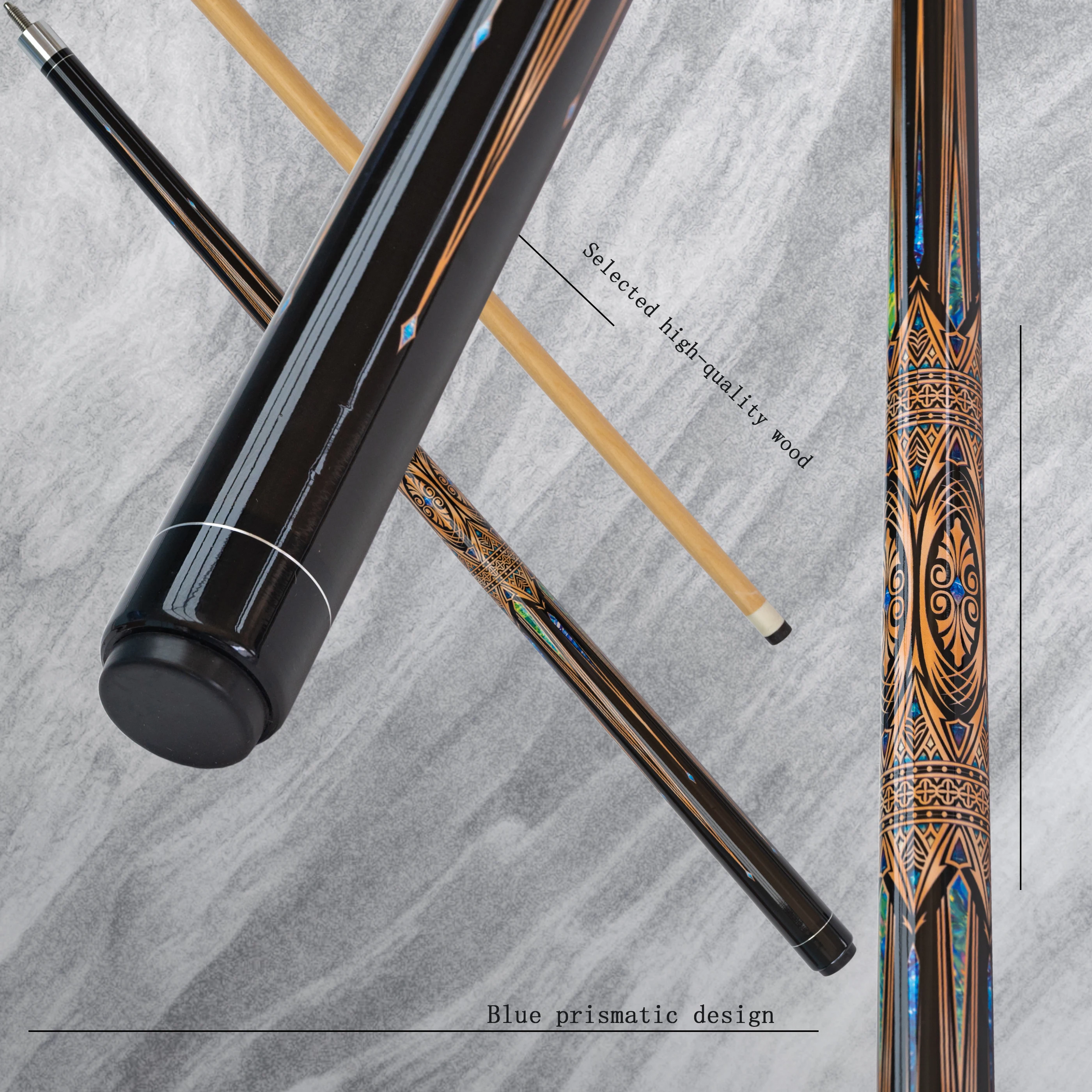 Premium Maple Pool Cue Stick for American Nine-ball and Snooker Games - Classic Design, Smooth Finish, Superior Craftsmanship