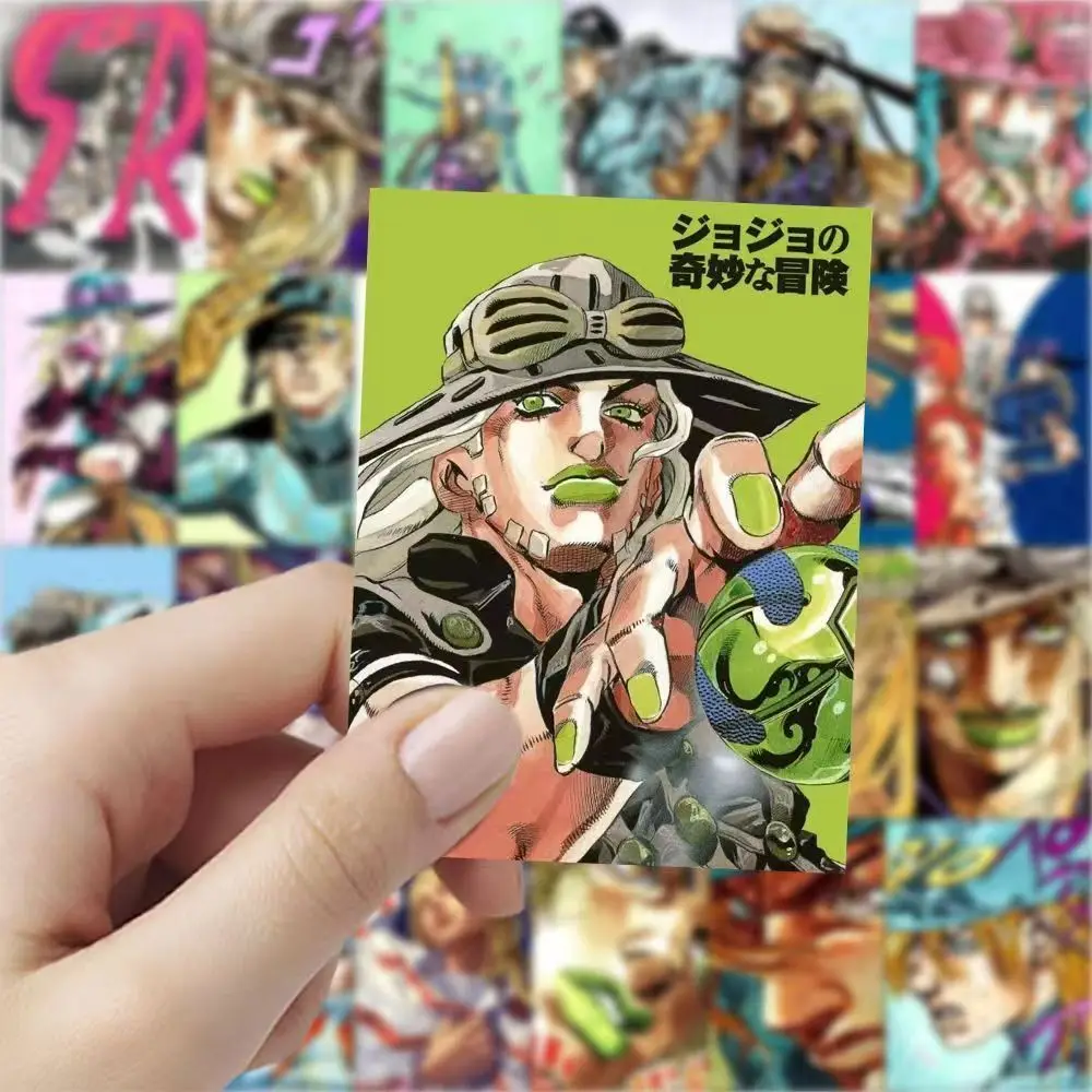 60Pcs JoJo Adventure Steel Ball Run Gyro Zeppeli Johnny Joestar Graffiti Stickers Phone Journaling Guitar DIY Decals Decor Props image 3