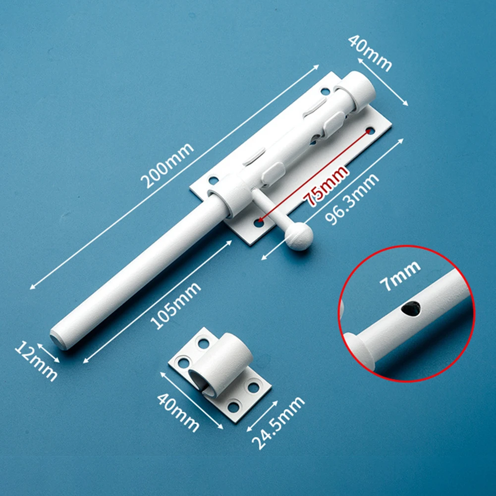 304 Stainless Steel Door Bolt with Padlock Hole and 8 Screws Suitable for Residential Commercial and Agricultural Use