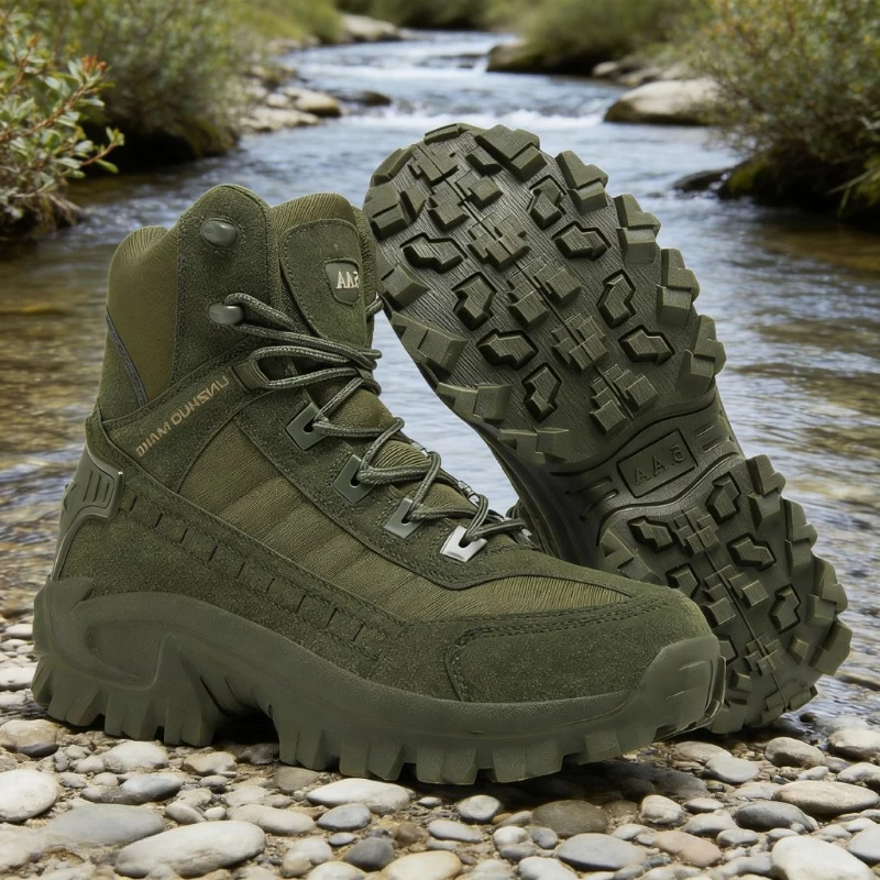 

Outdoor Hiking Boots High-top Men's Platform Sneakers Thick-soled Comfortable Male Training Shoes Non-slip Men Desert Boots