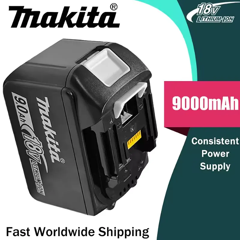 

100% оригинальный аккумулятор Makita 18V 9.0AH, перезаряжаемый аккумулятор Makita BL1840 BL1830B BL1830B, аккумулятор для электроинструментов 18V, зарядное устройство 9000 мАч.