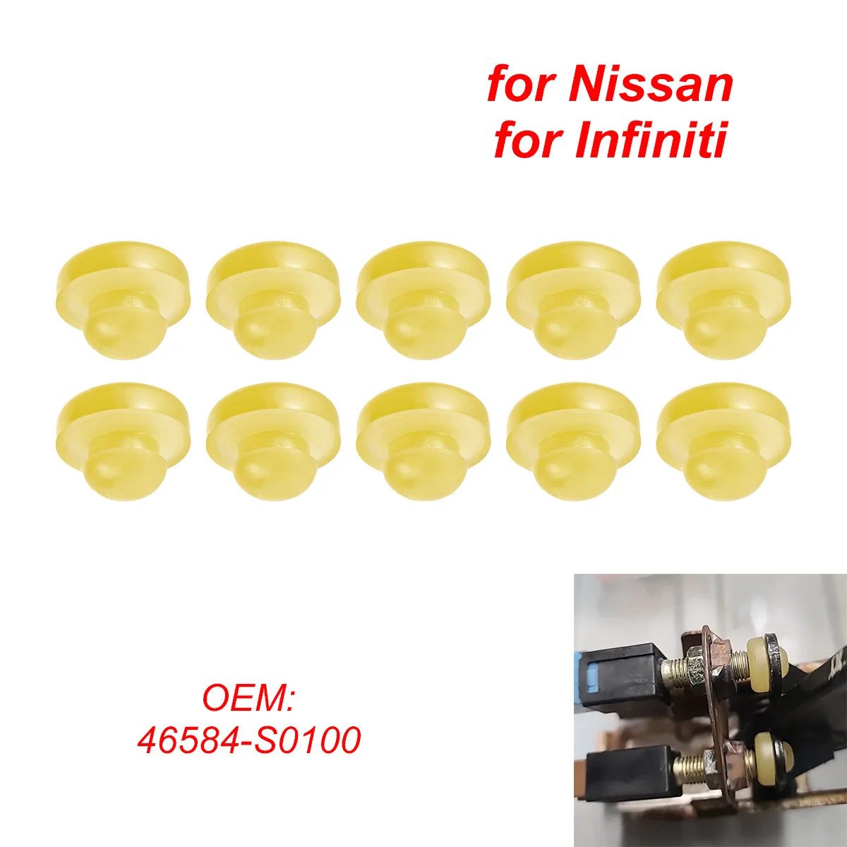 10Pcs Car Brake Clutch Pedal Rubber Stopper Pad for Nissan Altima 350Z 370Z Versa Maxima for Infiniti G20 G35 G37 I30 J30