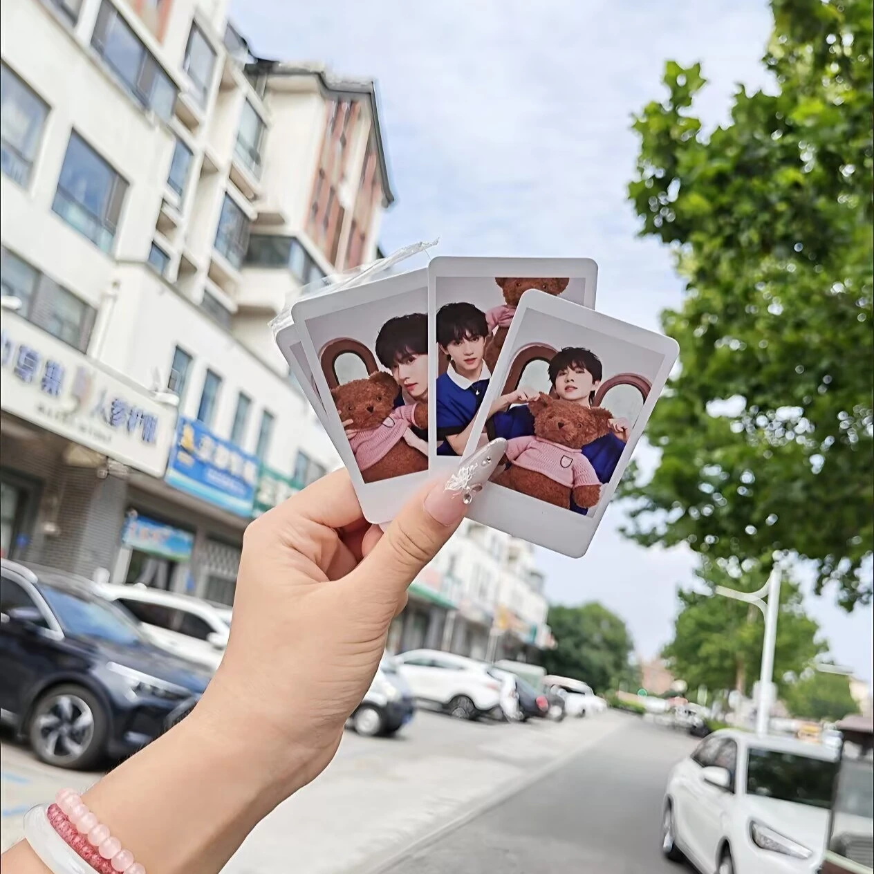 새로운 '리버스 러브' 주변기기 '류선청 장샤오슈아이' 즉석 사진 카드 엽서는 귀여운 축하 카드입니다