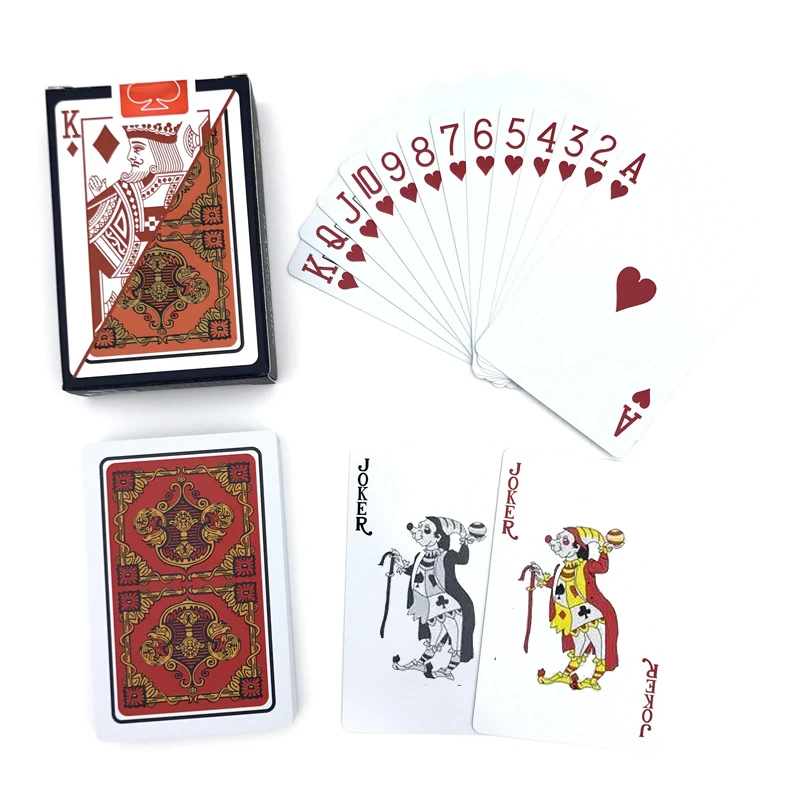 

1Deck Bridge Smooth Waterproof Poker Set Club Baccarat PVC Plastic Pattern Playing Cards Texas Hold'em Board Games 2.28*3.46inch