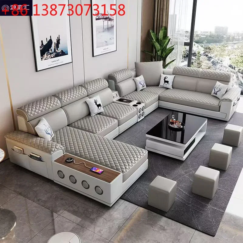 Living room multi-functional leave-in technology cloth latex size apartment fabric sofa