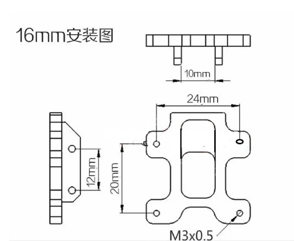 20 Degree Tilt Landing Gear Fixed Base 16mm/18mm/20mm/25mm Tripod  Connection Seat  f RC FPV Quadcopter UAV Plant Protection DIY