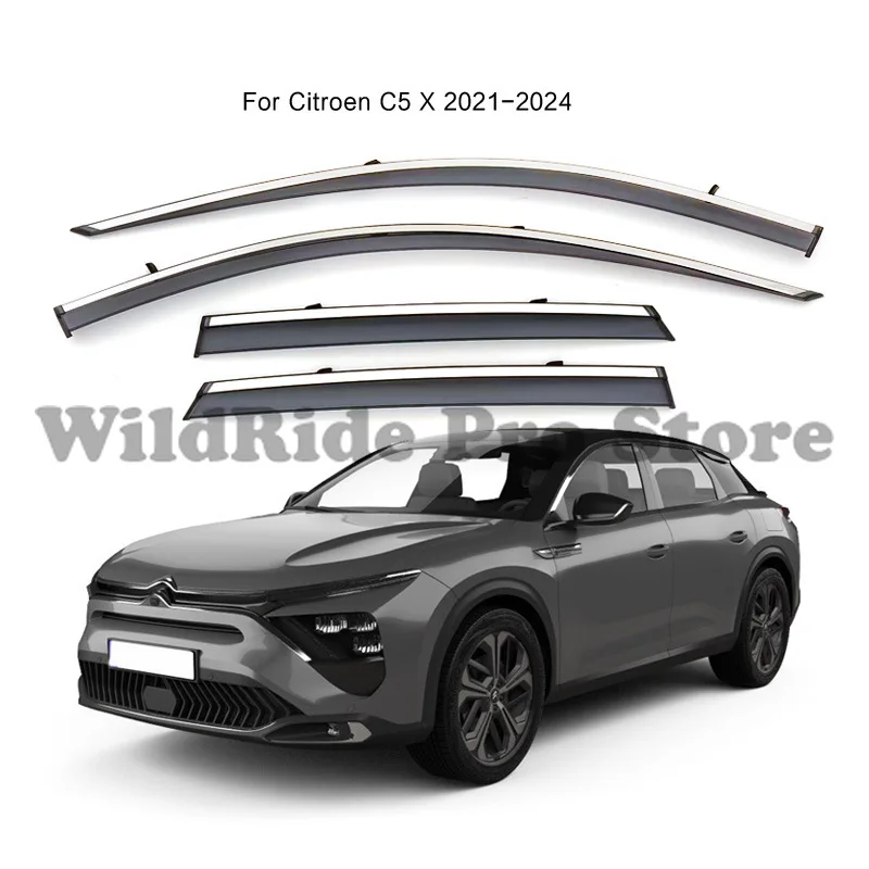 

1 set dedicated 2021-2024 Citroen C5 X rain visors Citroen C5 X injection molded window rain guards