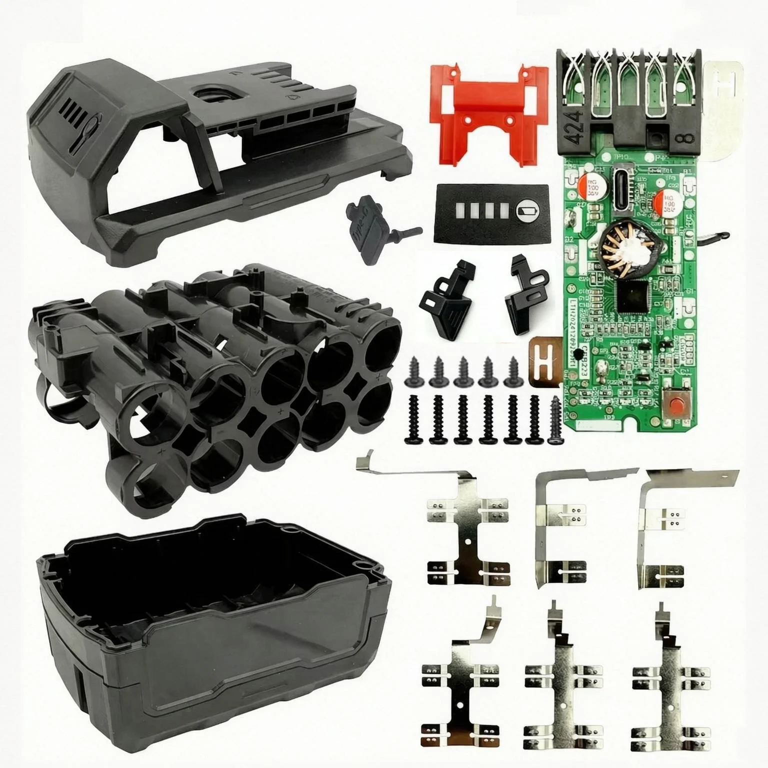 Battery Housing Case PCB Safety Circuit Module 10X18650 48-11-1880 Lithium Cell Holder DIY Power Pack Assembly Electronic Parts