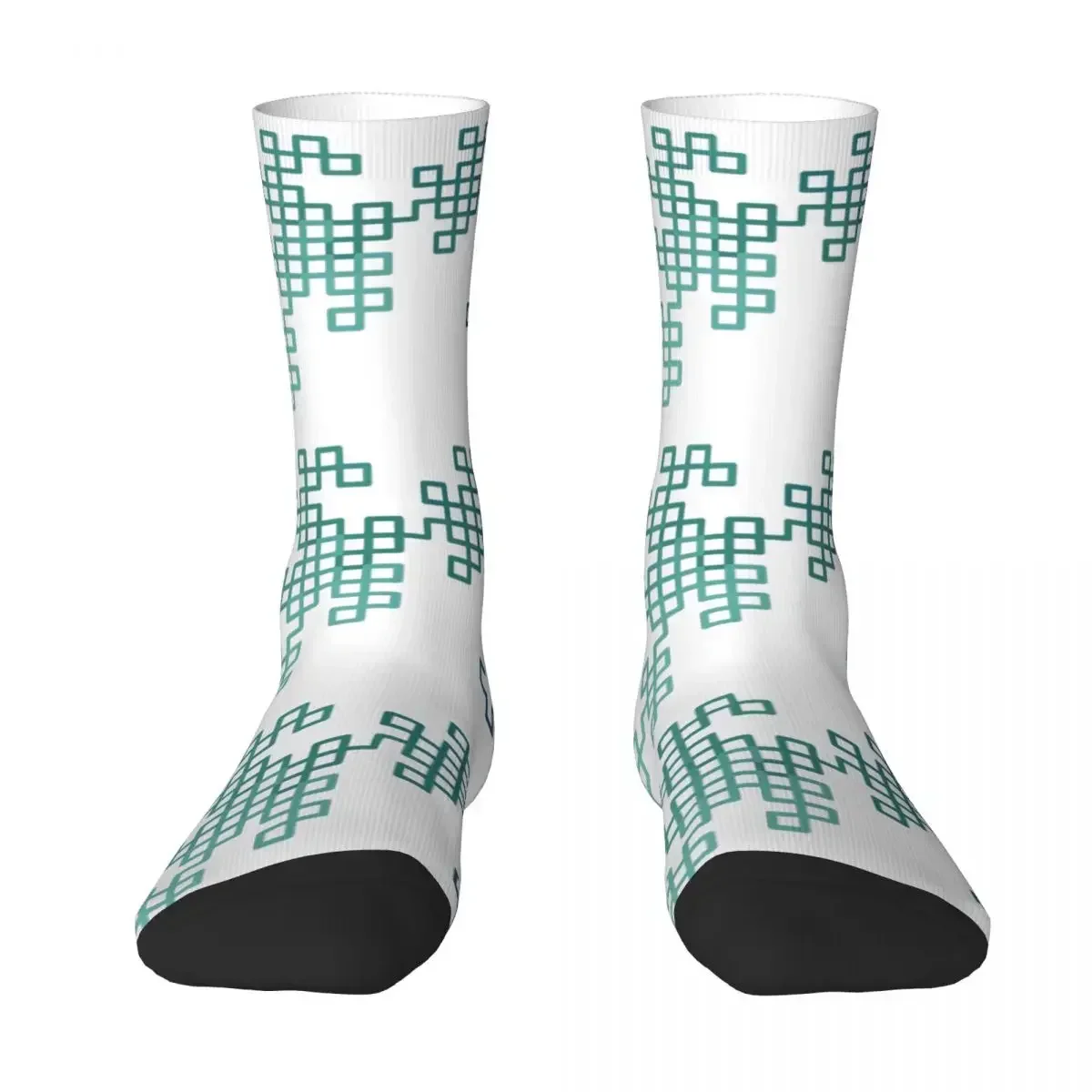 

Dragon Curve Fractal - 8 Steps Gradient Socks Harajuku Super Soft Stockings All Season Long Socks Accessories for Unisex Gifts