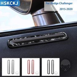 For Dodge Challenger 2015 2016 2017 2018 2019 2020 Accessories Carbon Fiber Car Interior Door Air Outlet Frame Trim Sticker