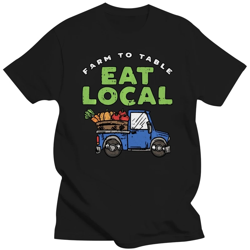 Mens Farmers Market Eat Local Organic Food T Shirt Size M 3Xl