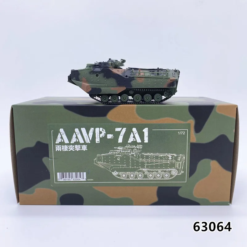 1/72 AAVP-7A1 Amphibious Assault Vehicle Camouflage Finished Model NO.63064 Weapon Military Soldier Figures Collection In Stock