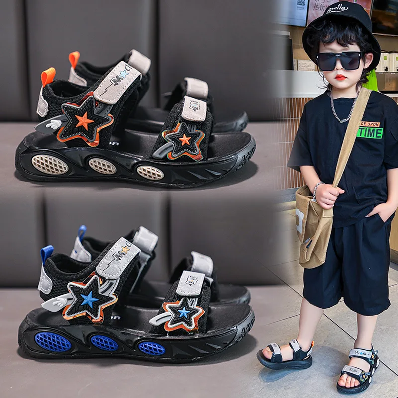 Summer Boys Children Sandals Fashion Comfort Kids Beach Shoes Comfort Sport Casual Size 26-37