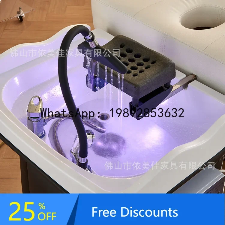 H24 BF Beauty Salon Special Head Therapy Shampoo Bed Movable Hair Salon Shampoo Basin Head  Water Circulation Shampoo Machine