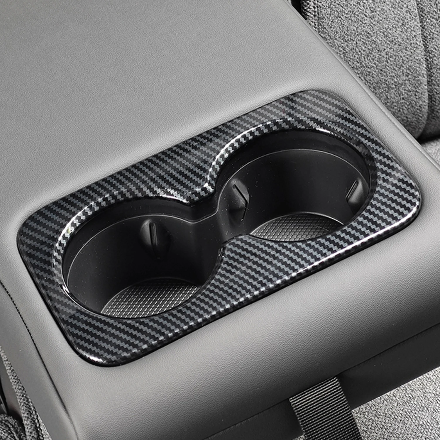 

Внутренняя задняя крышка держателя стакана для воды, накладка для Jetour Traveller T2 2023 2024 2025 ABS, стиль из углеродного волокна, автомобильный Стайлинг