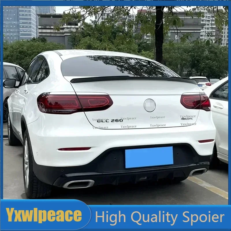 

For Mercedes Benz GLC Coupe Spoiler 2016-2020 GLC200 GLC260 GLC300 ABS Plastic Primer Color Rear Trunk Lip Spoiler