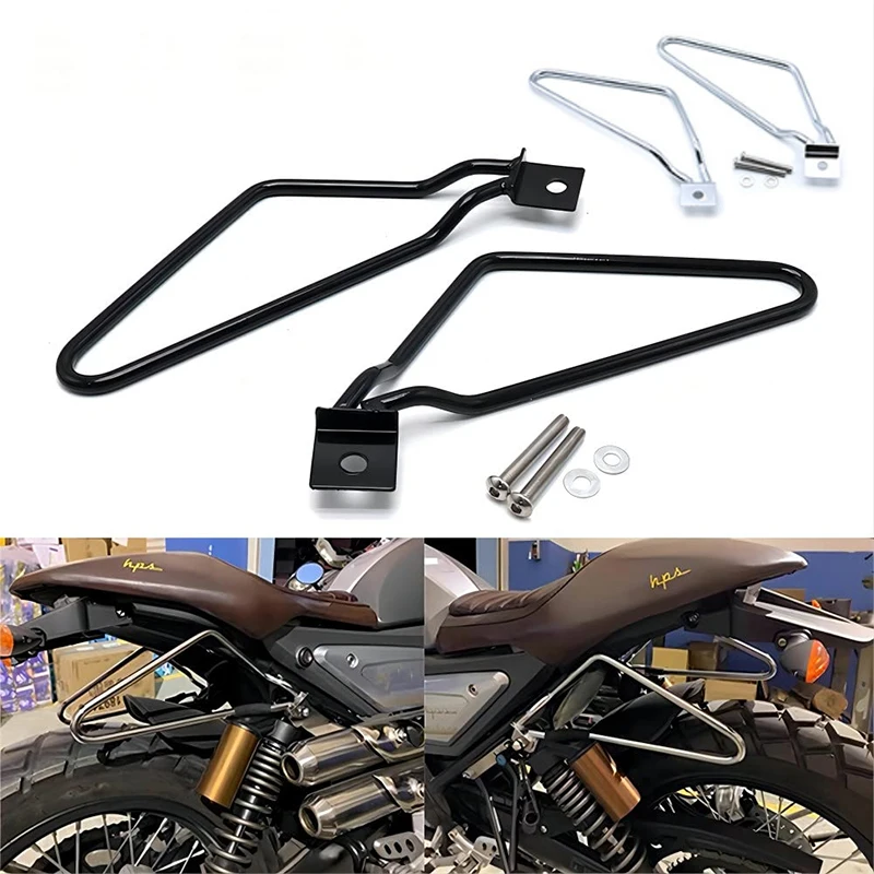 

Motorcycle Saddlebags Bar Mount Brackets Support Left & Right for Harley Sportster 883 Iron XL883N Dyna Fat Bob