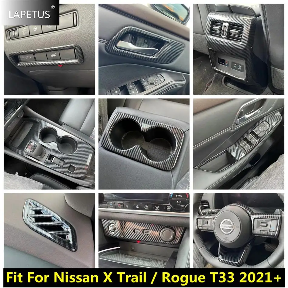 

Car Accessories Water Cup Holder / Air / Head Lights Switch / Gear Cover Trim For Nissan X-Trail X Trail / Rogue T33 2021 - 2024
