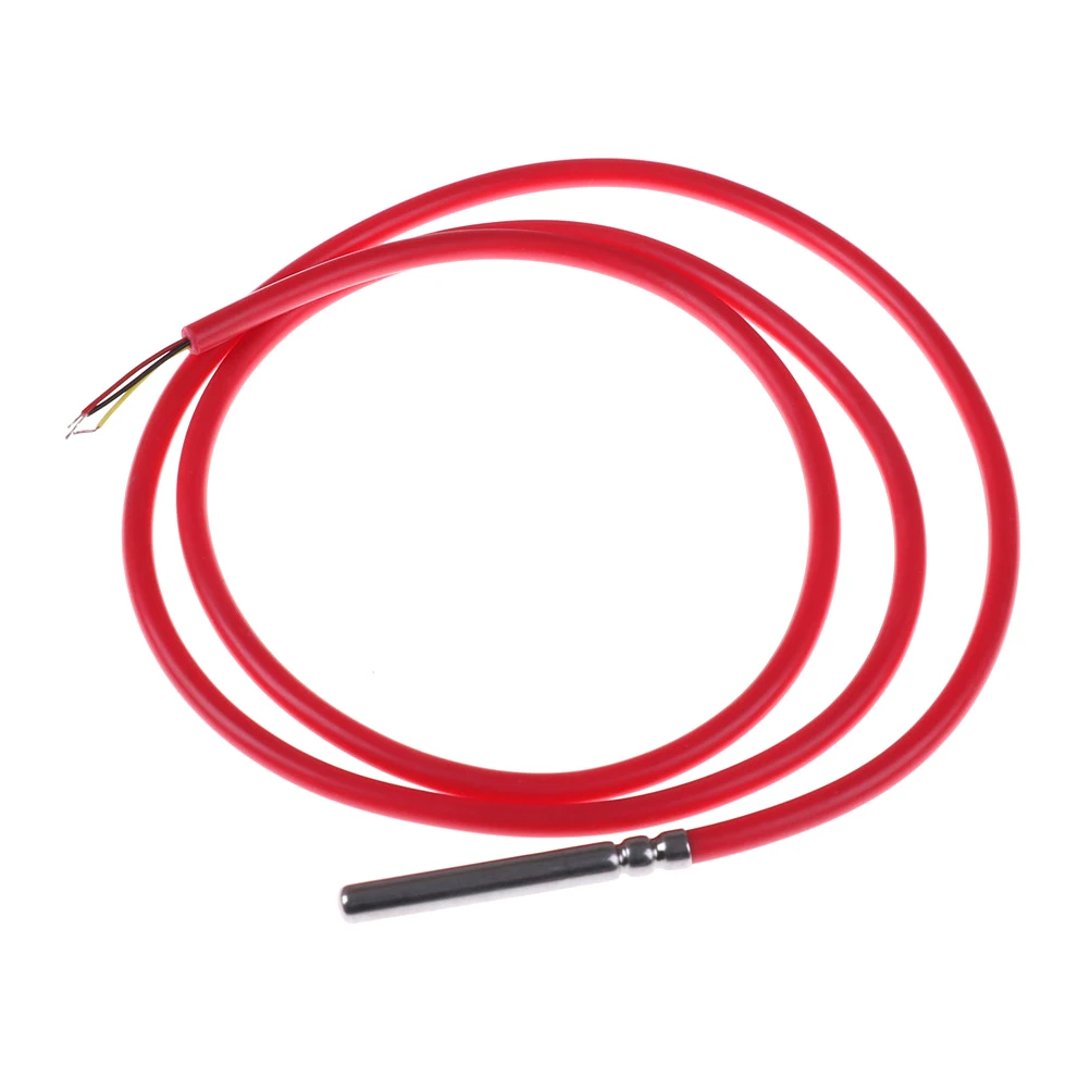 New DS18b20 Silicone Wire Temperature Probe Waterproof 18b20 Temperature ProbHot Silicone Wire Metal Stainless Steel