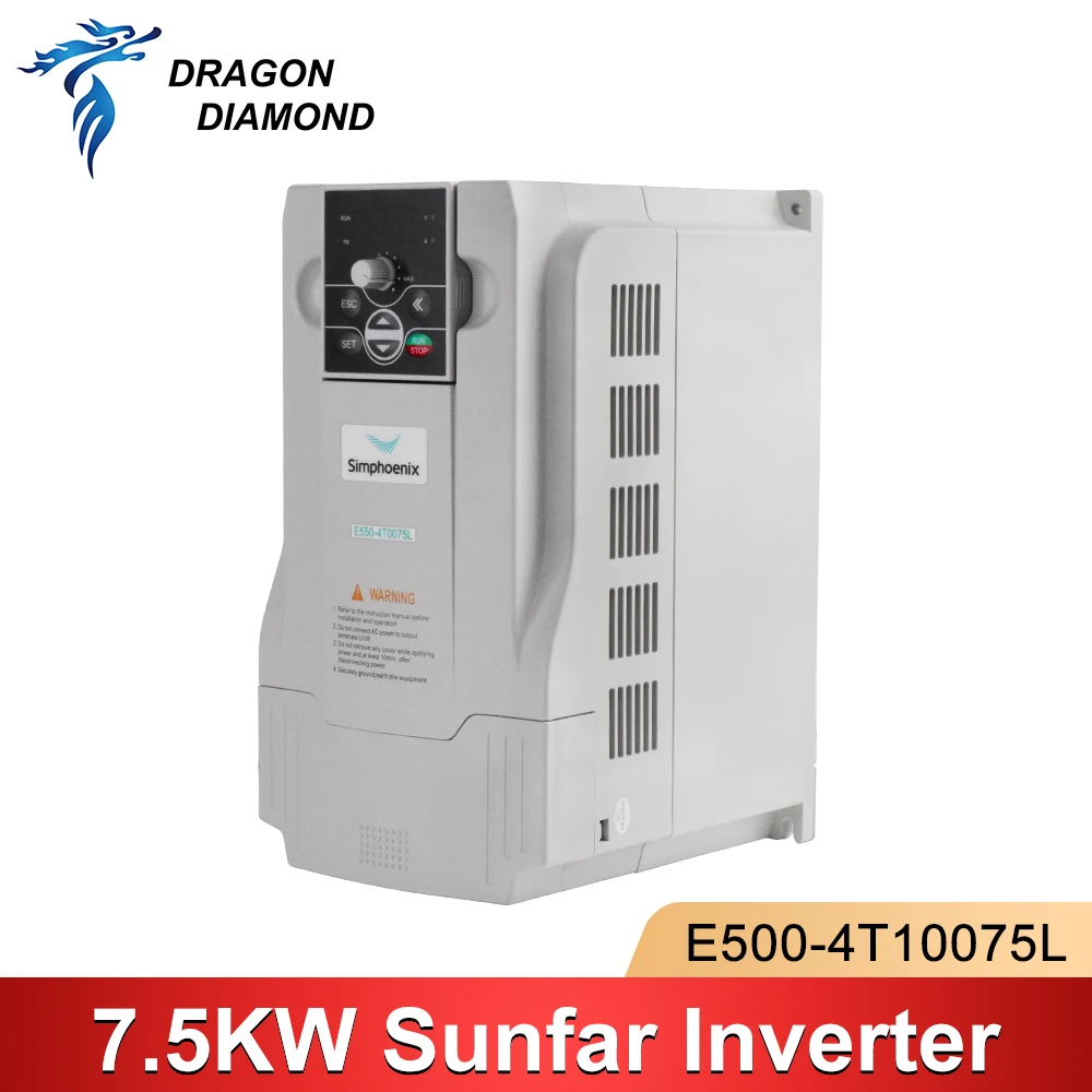 

Simphoenix SUNFAR VFD Inverter 7.5Kw AC220V 380V 0-1000HZ Frequency Inverter E550-2S0075L for Spindle Motor