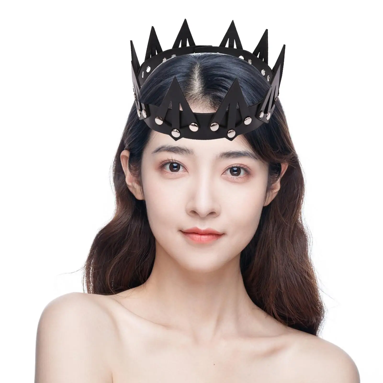 

Medieval crown Tiara Retro Style Headwear Black Decorative for Costume Accessories Cosplay Decorations Prom Wedding