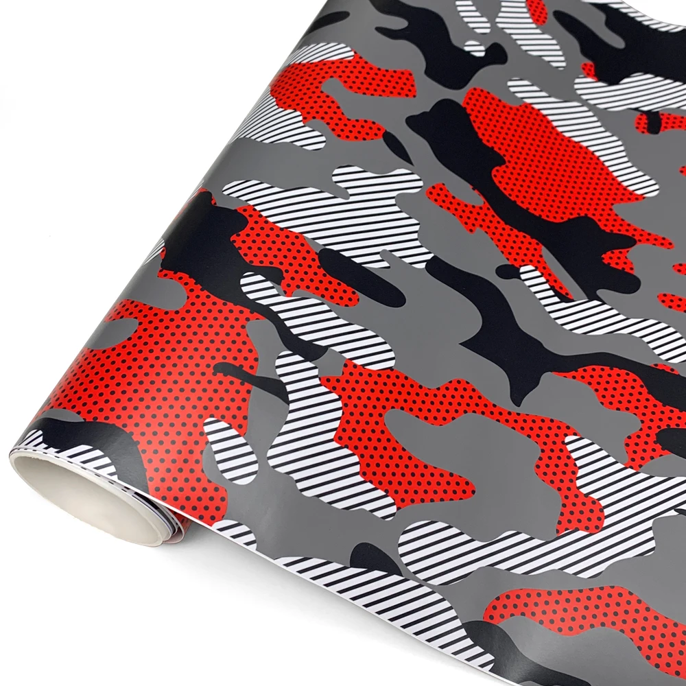 Benodigdheden Auto Verijdelen Rood Jeep Motor Zelfklevend Vinylpapier voor Auto Camouflage Film Camo Vinyl Wrap Waterdichte Verf Off-Road