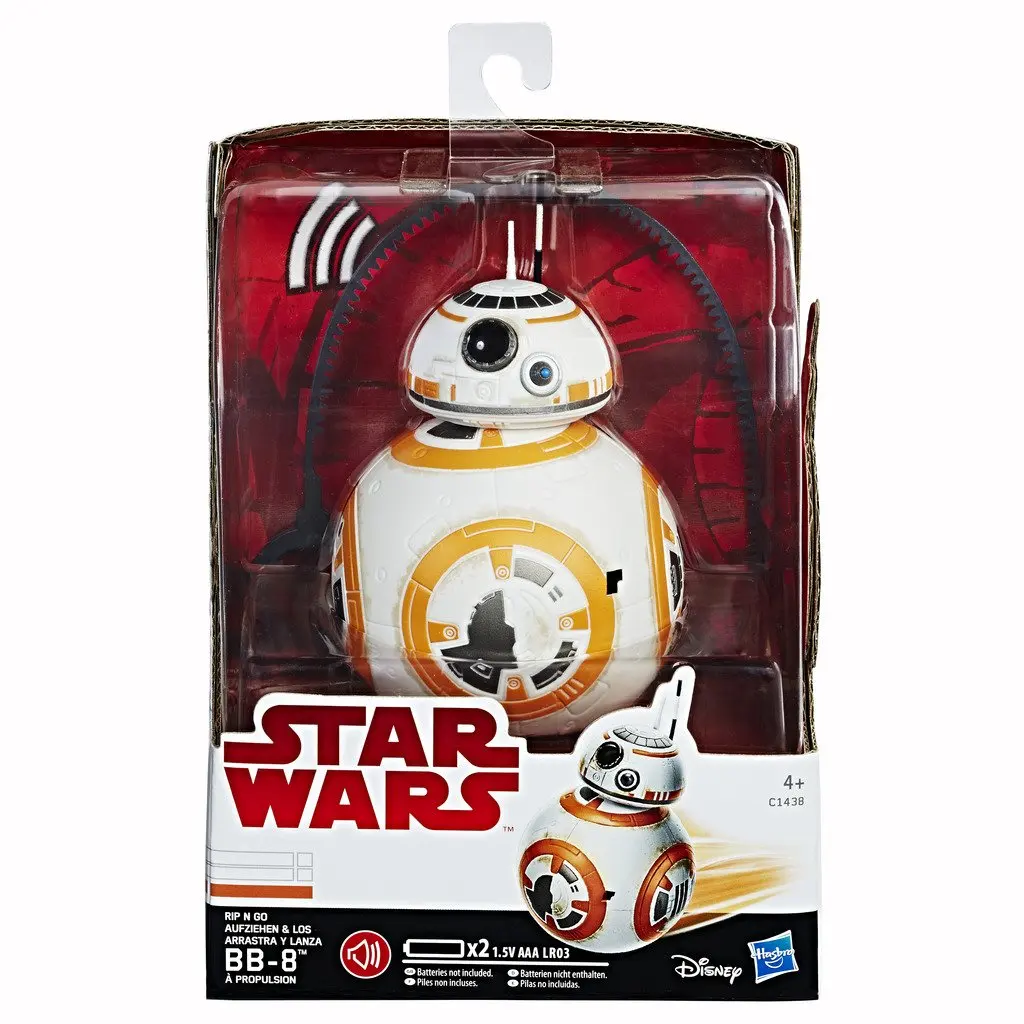 

Hasbro STAR WARS The Last Jedi Rip N Go BB-8 Droid Figure ‎Toy BB-8 droid sounds by pulling the ripcord C1438