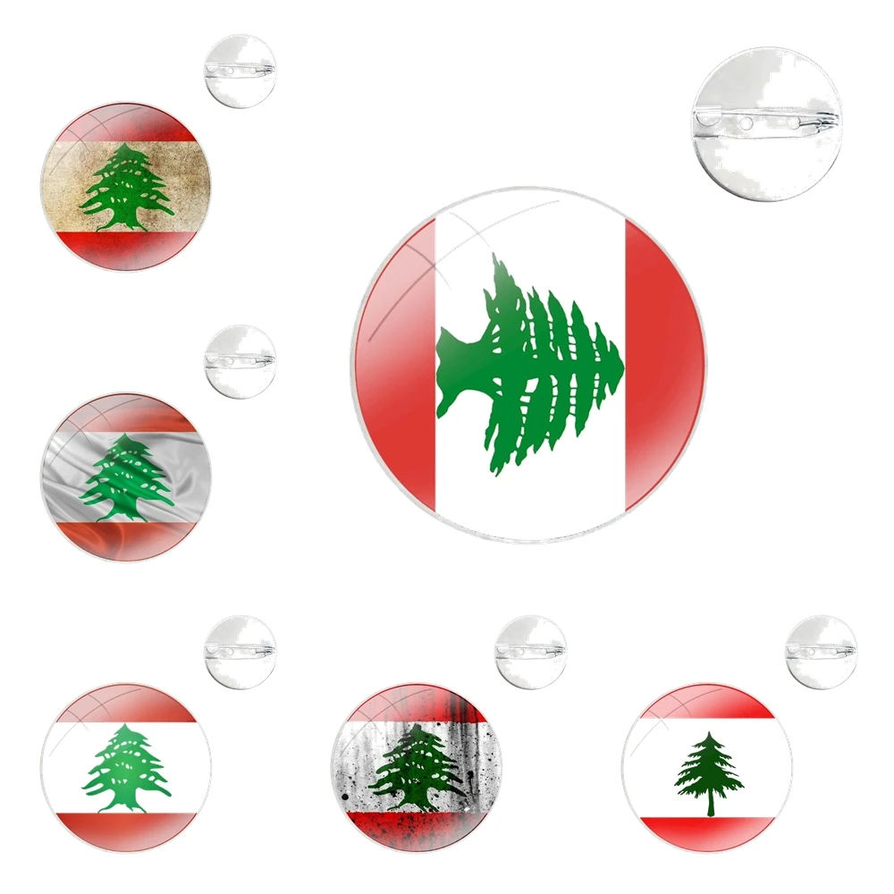 Lebanon Flag design Badge Brooch Pin Accessories For Clothes Backpack Decoration gift