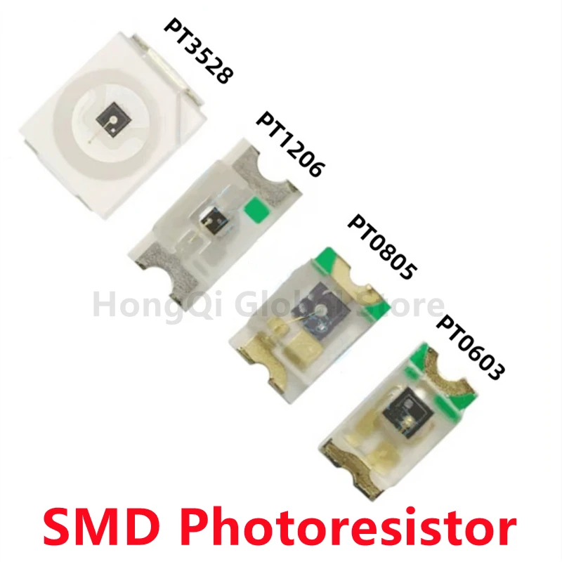 100 sztuk fotorezystor SMD PT0603 PT0805 PT1206 PT3528 czujnik przyjazna dla środowiska trioda