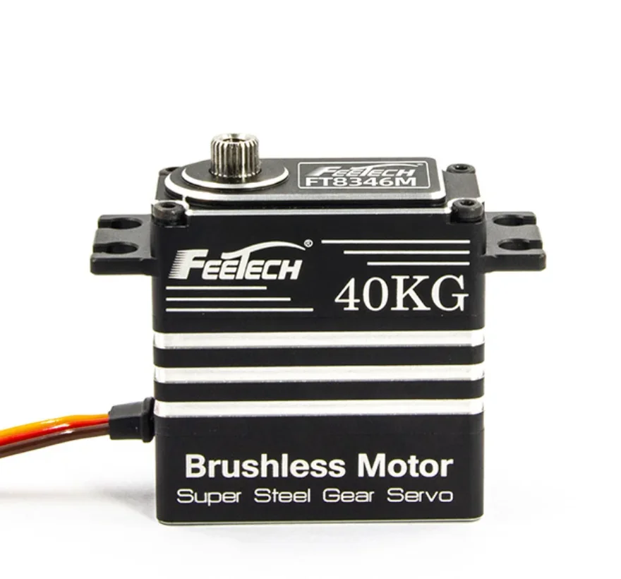 Feetech 7.4V 40kg Bezszczotkowy silnik serwo o wysokim momencie obrotowym FT8346M Cyfrowy 360 stopni Magnetyczny robot z przekładnią ze stali nierdzewnej DIY RC Car Servo