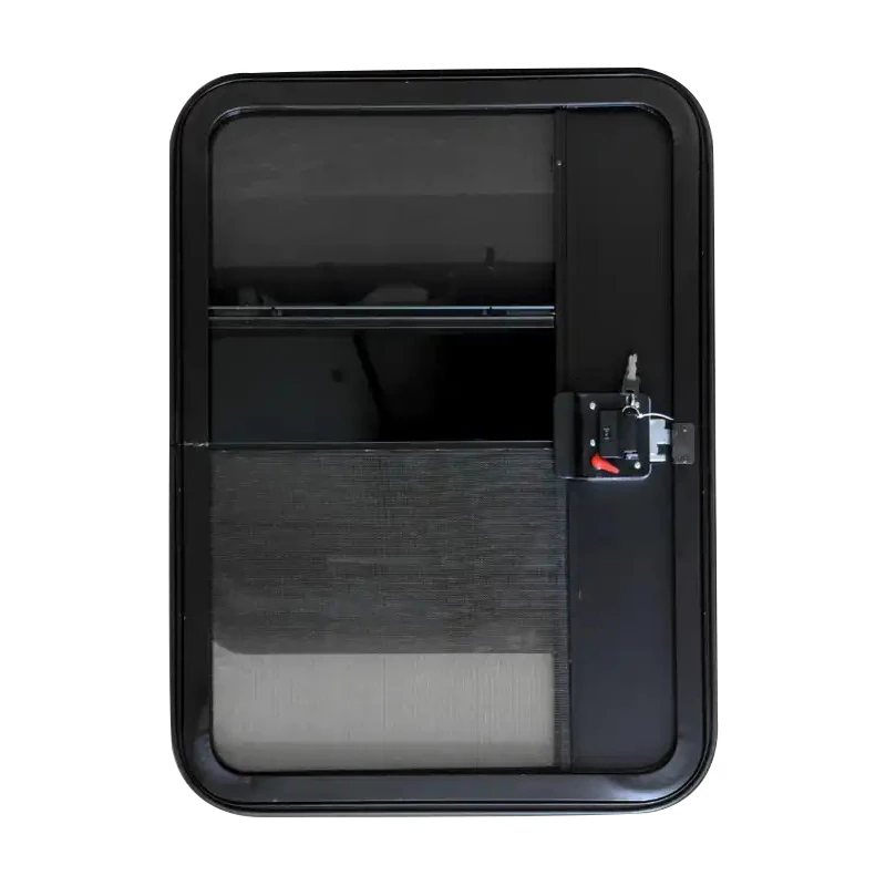 أحدث تصميم باب RV يعمل بالكهرباء للتخييم متنقل RV مقطورة سقف تنفيس RV مدخل نوافذ السيارة