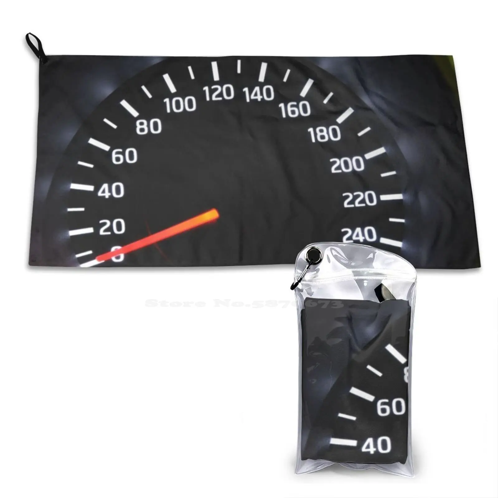 French Soft Towel Pattern Washcloth Car Interior Black Color Land Vehicle Instrument Of Measurement Machinery Close Up