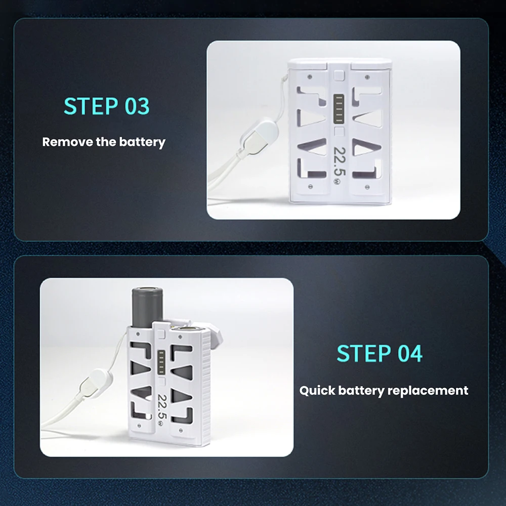 2x 21700 Akku-Powerbank DIY-Gehäuse 22,5W Typ-C Schnellladung Dual-Modus Niedrigstrom-Akkubox Hochkapazitäts-Powerbank – Detail 4