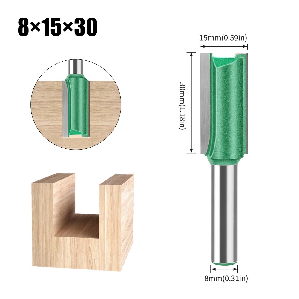 3mm-20mm Durchmesser 8mm Schaft Gerade Bit Wolfram Hartmetall Einzigen Doppel Flöte Router Bit Holz fräser Für Holz Werkzeug